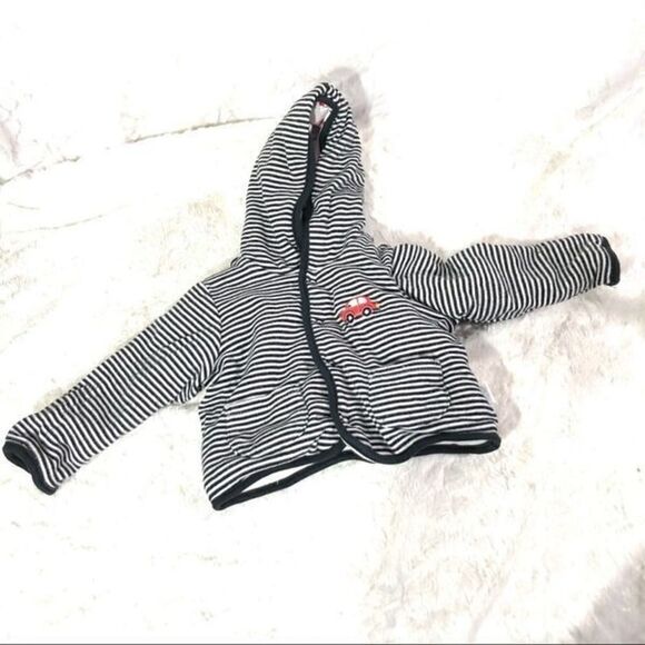 Little Me reversible puffy coat jacket 12 months - Picture 7 of 9